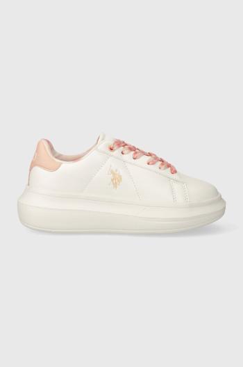 Dětské sneakers boty U.S. Polo Assn. HELIS013A bílá barva