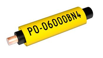 Partex PO-03000DN4, žlutá, 50m, 2-2,5mm, popisovací PVC bužírka s tvarovou pamětí, PO oválná