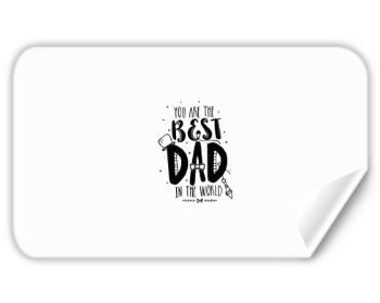 Samolepky obdelník - 5 kusů The best dad in the world