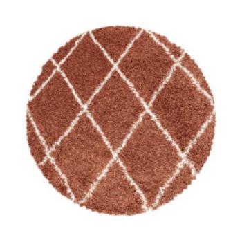 Ayyildiz koberce Kusový koberec Alvor Shaggy 3401 terra kruh - 200x200 (průměr) kruh cm Oranžová