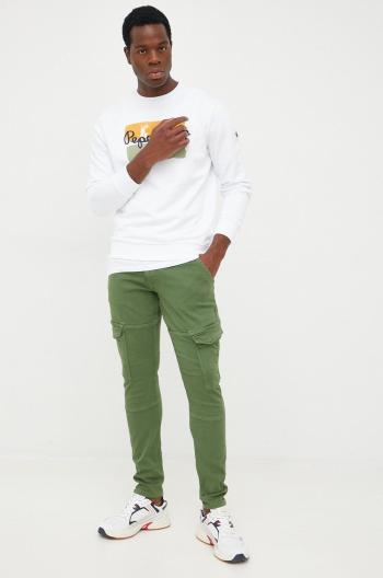 Kalhoty Pepe Jeans pánské, zelená barva