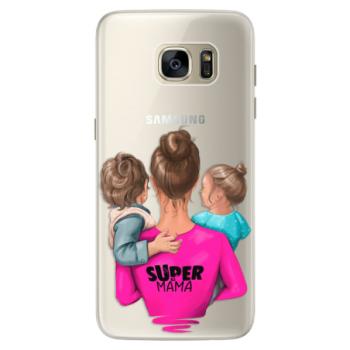 Silikonové pouzdro iSaprio - Super Mama - Boy and Girl - Samsung Galaxy S7 Edge