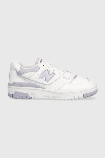 Kožené sneakers boty New Balance BBW550BV bílá barva