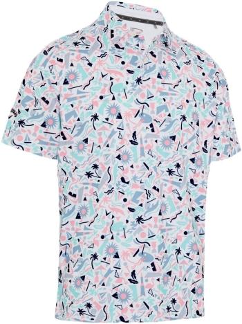 Callaway Florida Abstract Geo Mens Bright White M Polo košile