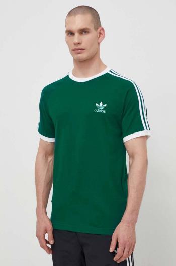 Bavlněné tričko adidas Originals 3-Stripes Tee zelená barva, s aplikací, IM9387