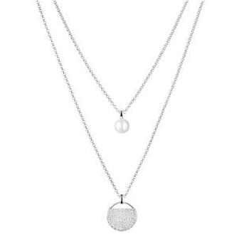 GAURA Stříbrný náhrdelník s pravou říční perlou - GA3048