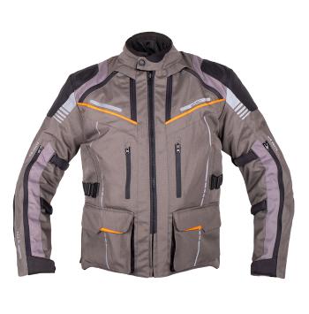 Touringová moto bunda W-TEC Smackton  šedo-oranžová  3XL