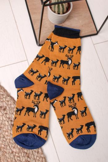 Modro-žluté ponožky Animal Kin Socks