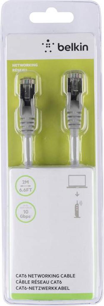 Síťový kabel RJ45 Belkin A3L981BT02M-H-S, CAT 6, S/FTP, 2.00 m, šedá