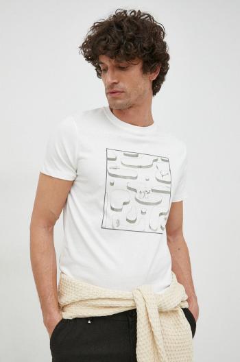 Bavlněné tričko Pepe Jeans Aldis bílá barva, s potiskem