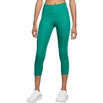 Nike DF FAST CROP W Dámské běžecké legíny, zelená, velikost L