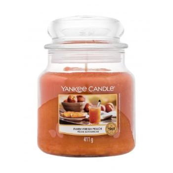 Yankee Candle Farm Fresh Peach 411 g vonná svíčka unisex