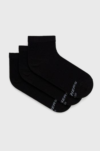 Ponožky Skechers (3-pak) dámské, černá barva