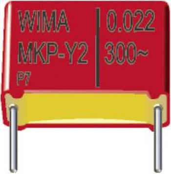 Odrušovací kondenzátor Wima MKPY2, 1500 pF, 300 V/AC, 10 %, 13 x 4 x 9,5 mm