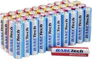 Mikrotužková baterie AAA alkalicko-manganová Basetech LR03, 1300 mAh, 1.5 V, 40 ks