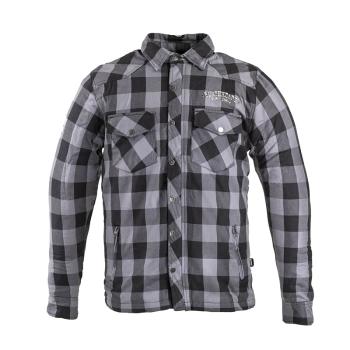 Flanelová košile W-TEC Black Heart Reginald s aramidem Barva šedo-černá, Velikost M