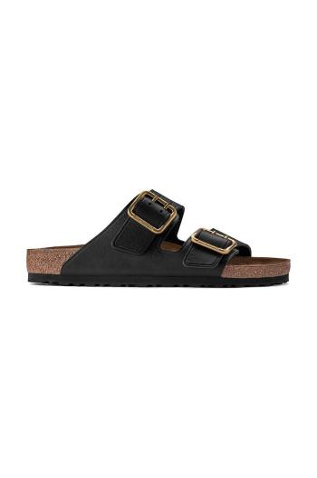 Kožené pantofle Birkenstock Arizona Bold Gap pánské, černá barva, 1022604