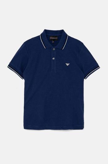 Dětské polo tričko Emporio Armani tmavomodrá barva, s potiskem, 8N4FB3 1JPTZ