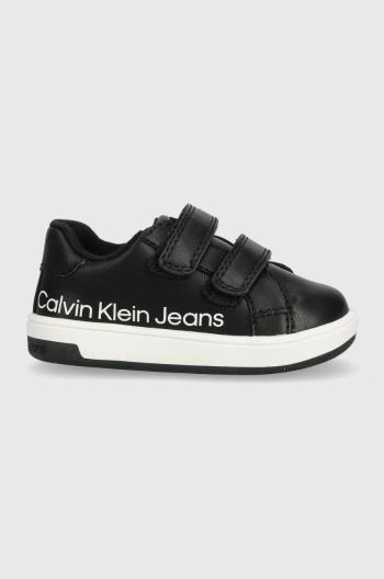 Dětské sneakers boty Calvin Klein Jeans černá barva