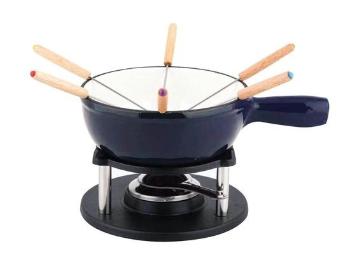 Fondue litinové sada ALPEN modrá