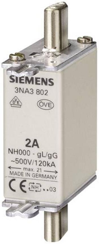 Siemens 3NA3801 sada pojistek velikost pojistky: 000 6 A 500 V/AC, 250 V/DC