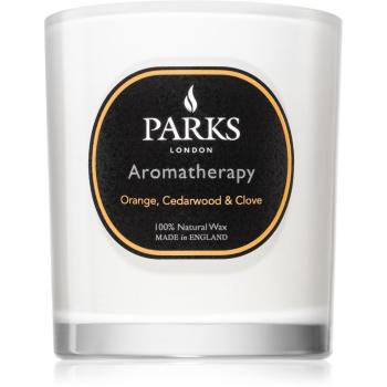 Parks London Aromatherapy Orange, Cedarwood & Clove vonná svíčka 220 g