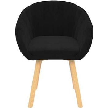 Jídelní židle černá samet (289451)