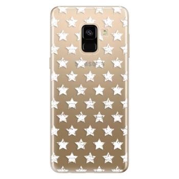 Odolné silikonové pouzdro iSaprio - Stars Pattern - white - Samsung Galaxy A8 2018