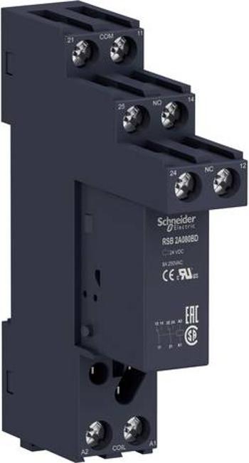 Zátěžové relé Schneider Electric RSB2A080BDS, 24 V/DC, 8 A, 2 přepínací kontakty, 1 ks