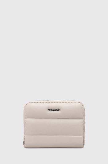 Peněženka Calvin Klein šedá barva, K60K612201