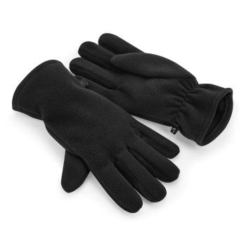 Beechfield Fleecové rukavice z recyklovaného polyesteru - Černá | S/M