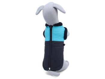 Pes-tex Bruno zimní bunda pro psa Barva: Černo-modrá, Délka zad (cm): 31, Obvod hrudníku: 24 - 42 cm