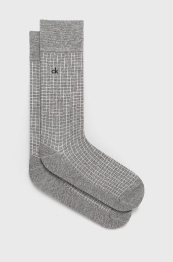 Ponožky Calvin Klein pánské, šedá barva