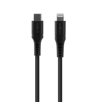 FIXED Nabíjecí a datový Liquid silicone kabel s konektory USB-C/Lightning a podporou PD, 1.2m, MFI FIXDLS-CL12-BK, černý