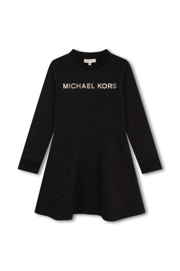 Dívčí šaty Michael Kors černá barva, mini, R30166