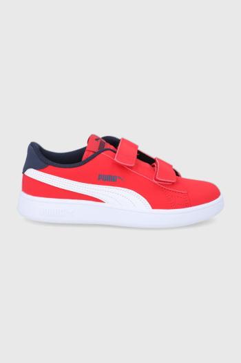 Dětské boty Puma Puma Smash V2 Buck V Ps 365183.K červená barva