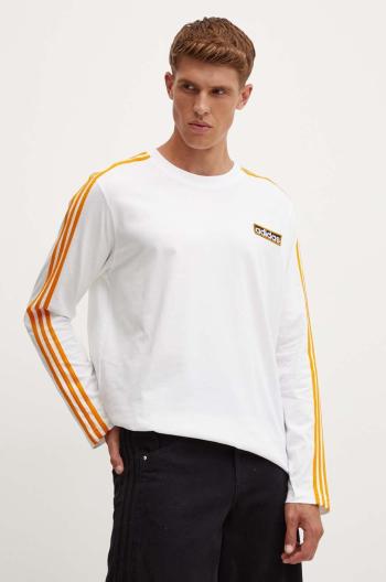 Bavlněné tričko s dlouhým rukávem adidas Originals 0 bílá barva, s potiskem, IW5808