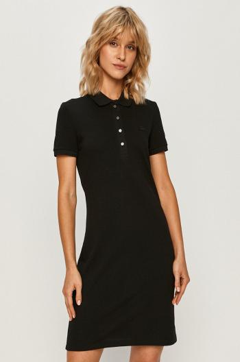 Šaty Lacoste černá barva, mini, jednoduché