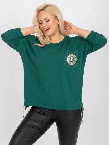 TMAVĚ ZELENÁ HALENKA S KAPSOU -RV-BZ-7605.27X-DARK GREEN Velikost: ONE SIZE