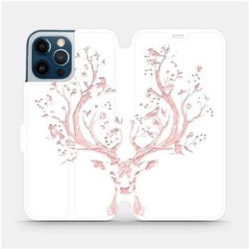 Flipové pouzdro na mobil Apple iPhone 12 Pro Max - M007S Růžový jelínek (5903516376865)