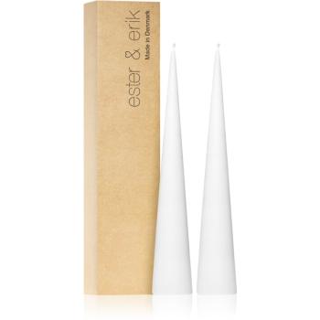 ester & erik cone candles pure white (no. 31) dekorativní svíčka 2x25 cm