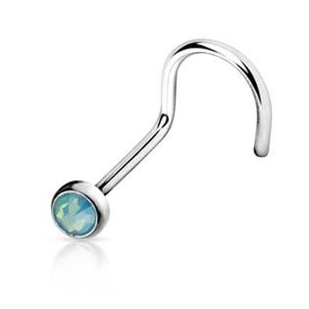 Šperky4U Zahnutý piercing do nosu - opalit - N01046-G