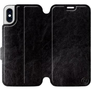 Flipové pouzdro na mobil Apple iPhone XS v provedení  Black&Gray s šedým vnitřkem (5903226468133)