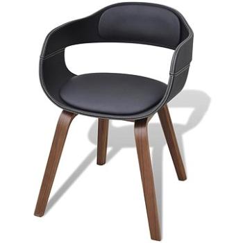 Jídelní židle 6 ks černé ohýbané dřevo a umělá kůže (271950)