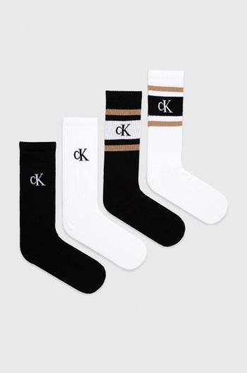 Ponožky Calvin Klein 4-pack pánské, černá barva