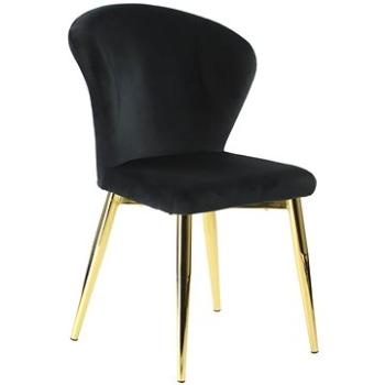 Židle CN-6080 černá zlatý rám (Stema_5903917404730)