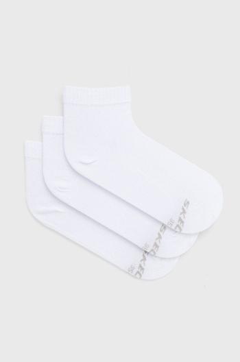 Ponožky Skechers (3-pak) dámské, bílá barva