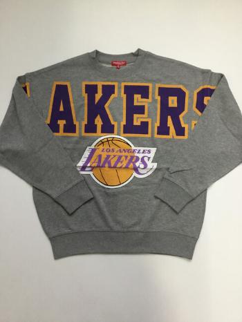 WMNS Sweatshirt Mitchell & Ness Los Angeles Lakers Women's Logo Fleece grey heather - M