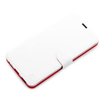 Mobiwear flip pouzdro pro Motorola Edge 30 Pro - White&Orange (5904808070263)