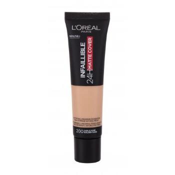 L'Oréal Paris Infaillible 24H Matte Cover 30 ml make-up pro ženy 200 Golden Sand